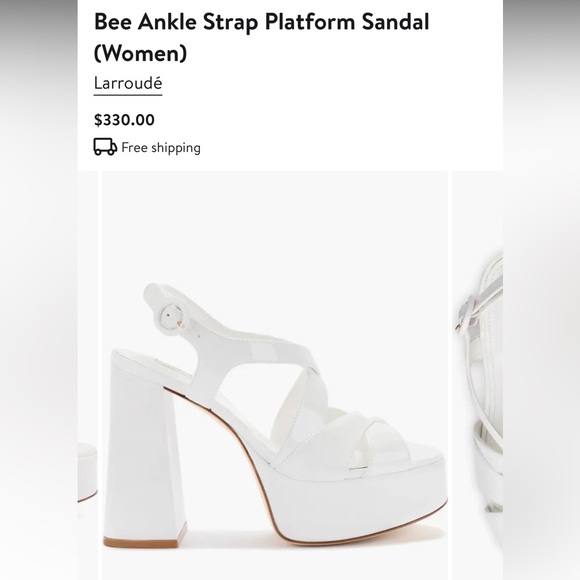Larroudé Bee Ankle Strap Platform Sandals - Picture 3 of 6